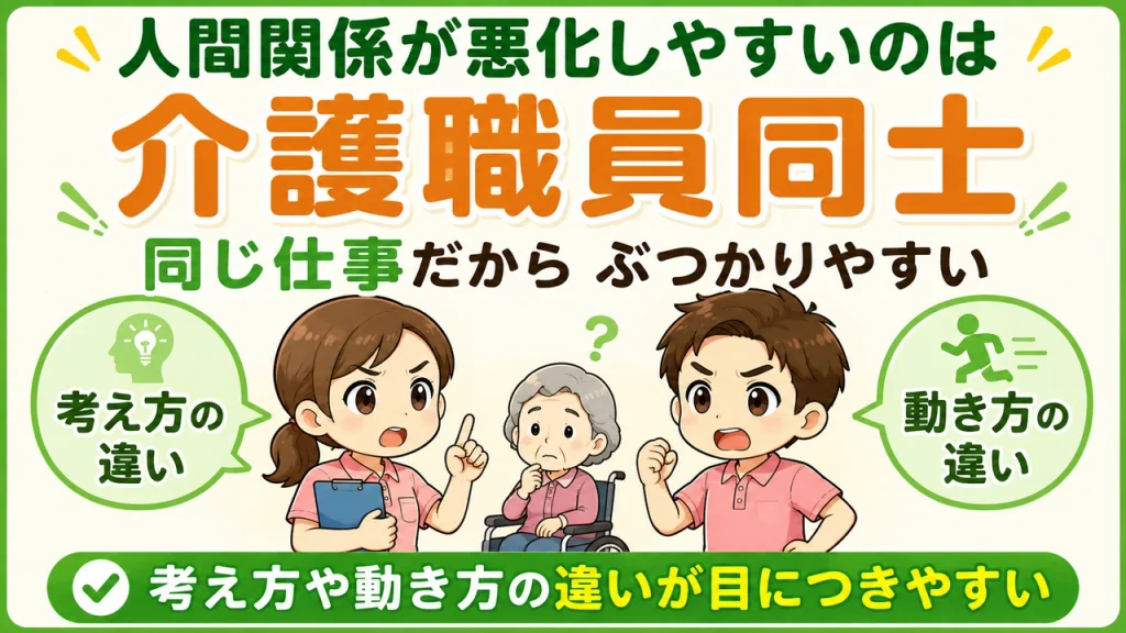 デイサービス介護職人_介護職員同士の衝突