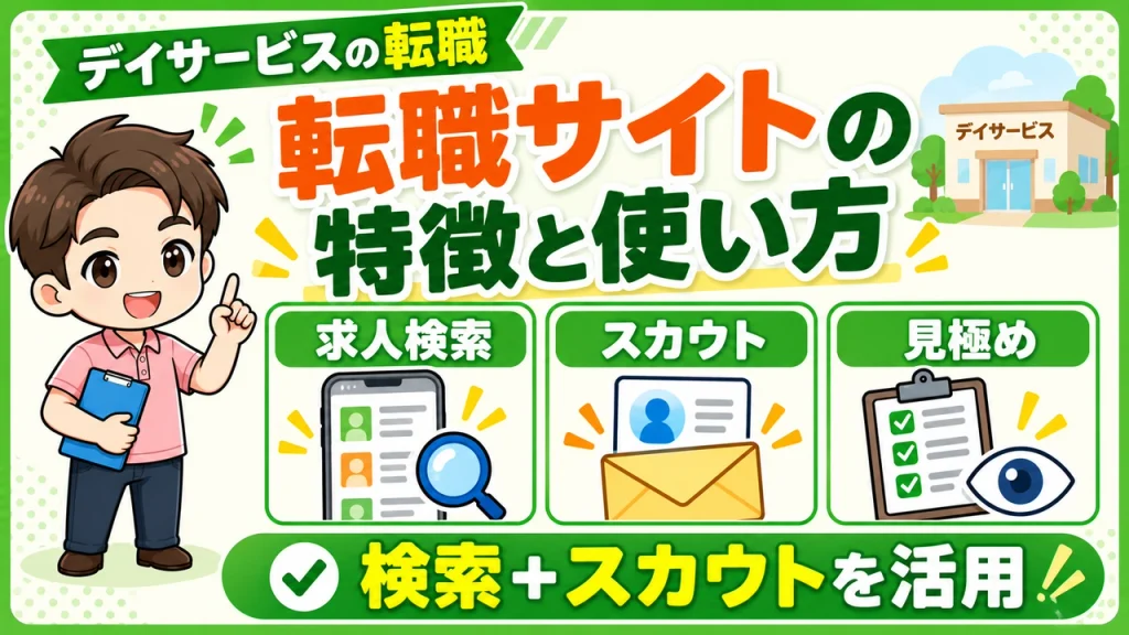 デイサービス介護職人_転職サイトの使い方