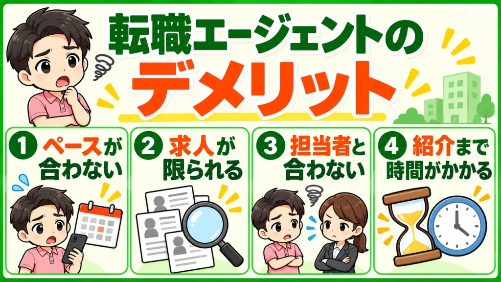 デイサービス介護職人_転職エージェントのデメリット
