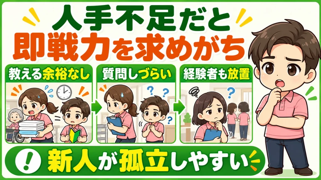 デイサービス介護職人_人手不足は即戦力を求めがち