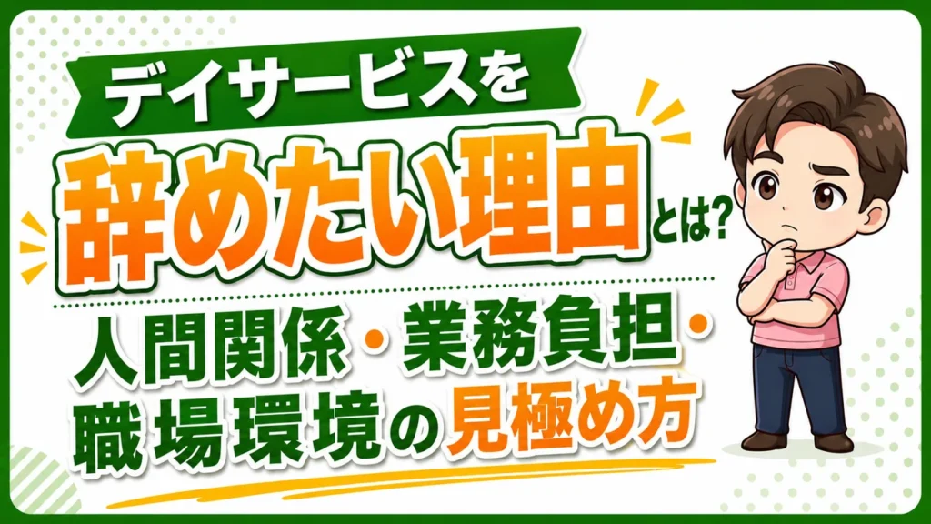 デイサービス介護職人辞めたい理由