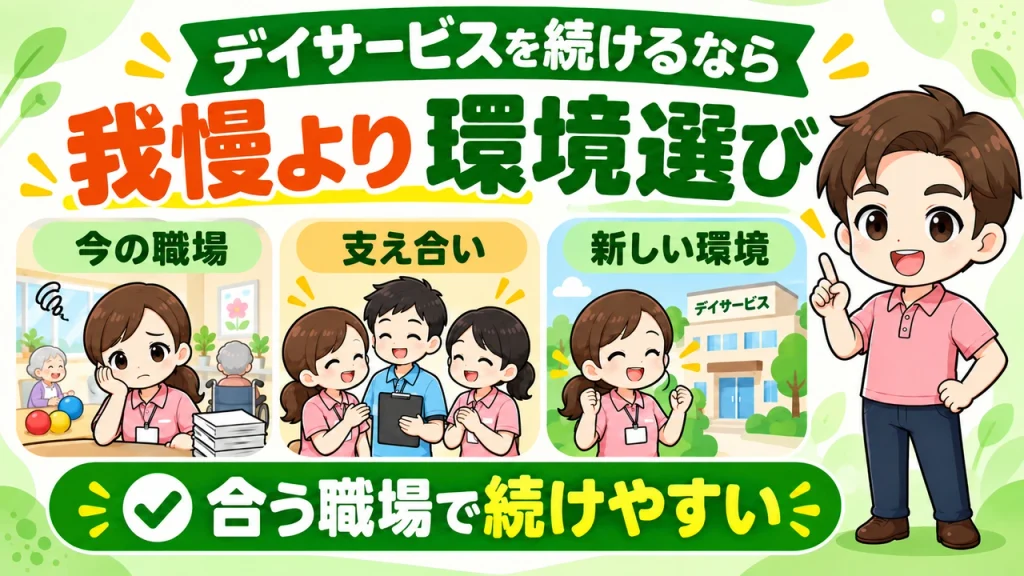 デイサービス介護職人_我慢より環境選び