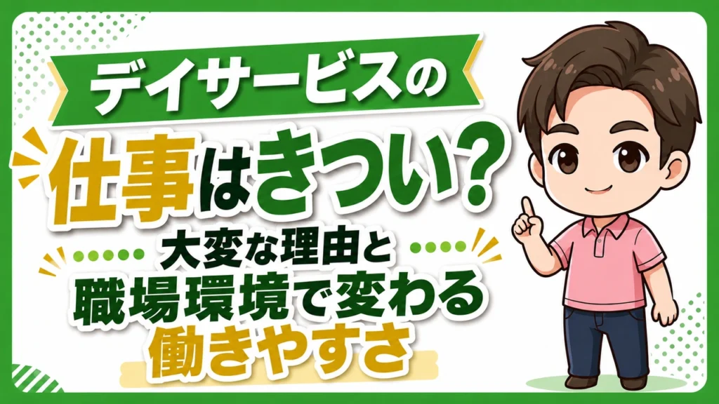 デイサービス介護職人_仕事がきつい理由と環境で変わる働きやすさ