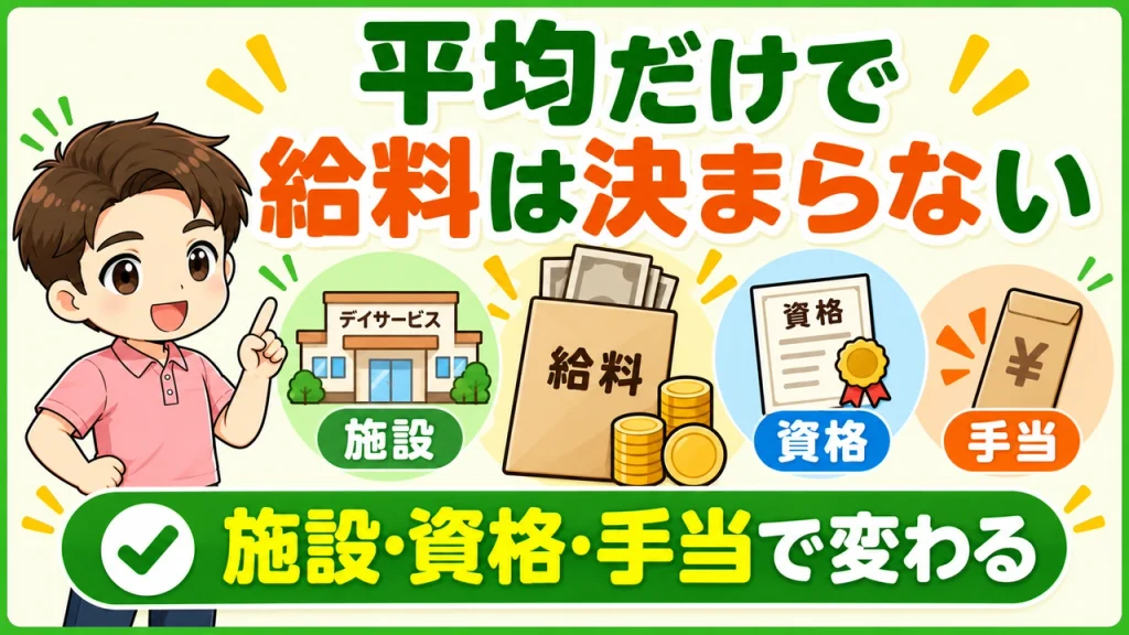 デイサービス介護職人_給与は条件で変わる