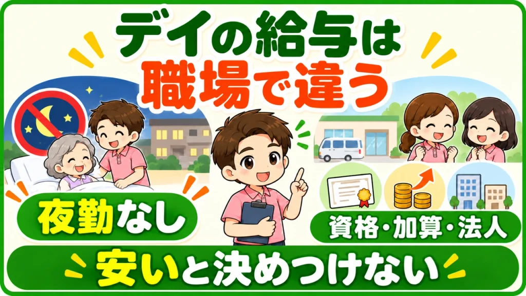 デイサービス介護職人_デイサービスの給与は職場によって変わる