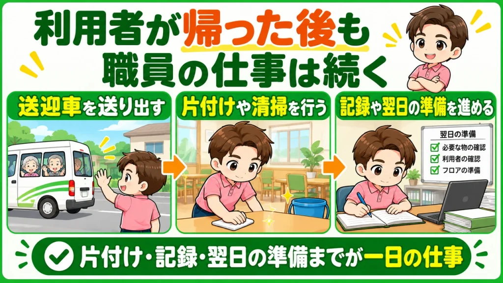 デイサービス介護職人_送迎後の仕事