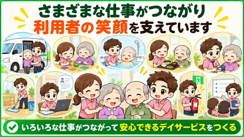 デイサービス介護職人_さまざまな仕事で利用者を支える