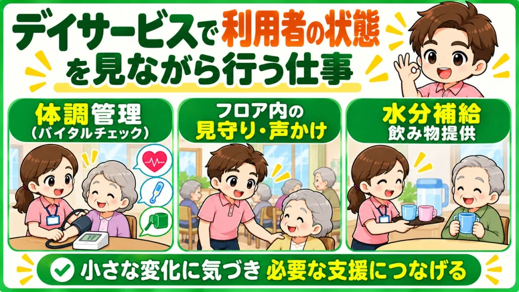 デイサービス介護職人_状態を見ながら行う
