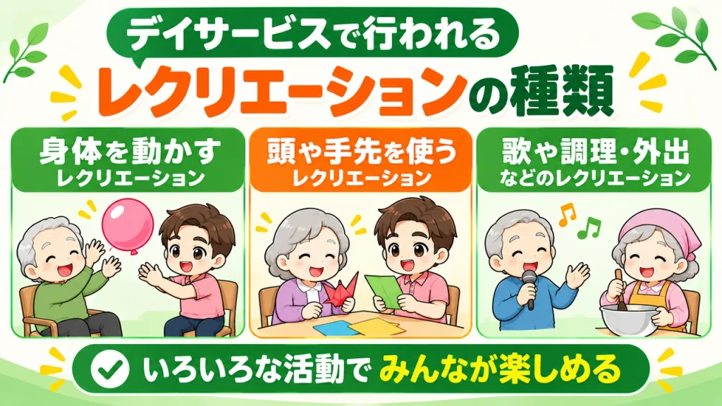 デイサービス介護職人_レクリエーションの種類