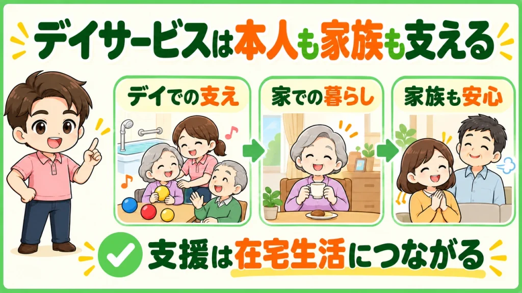 デイサービス介護職人_本人と家族の在宅生活を支える