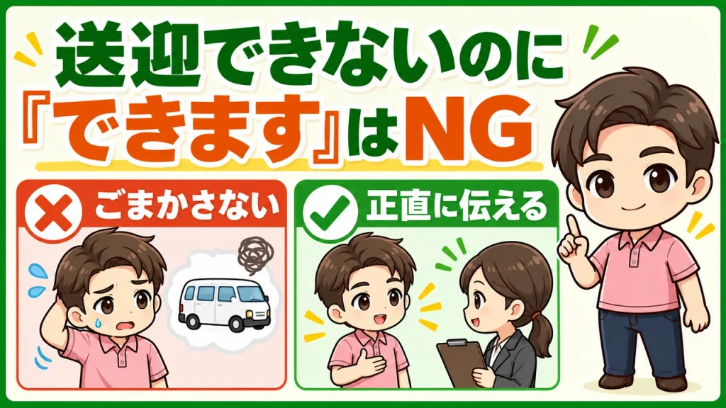 デイサービス介護職人_出来ない時は正直に嘘はNG