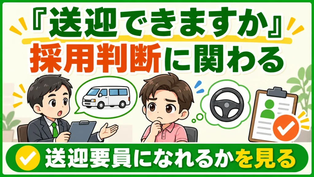 デイサービス介護職人_送迎確認は採用判断材料