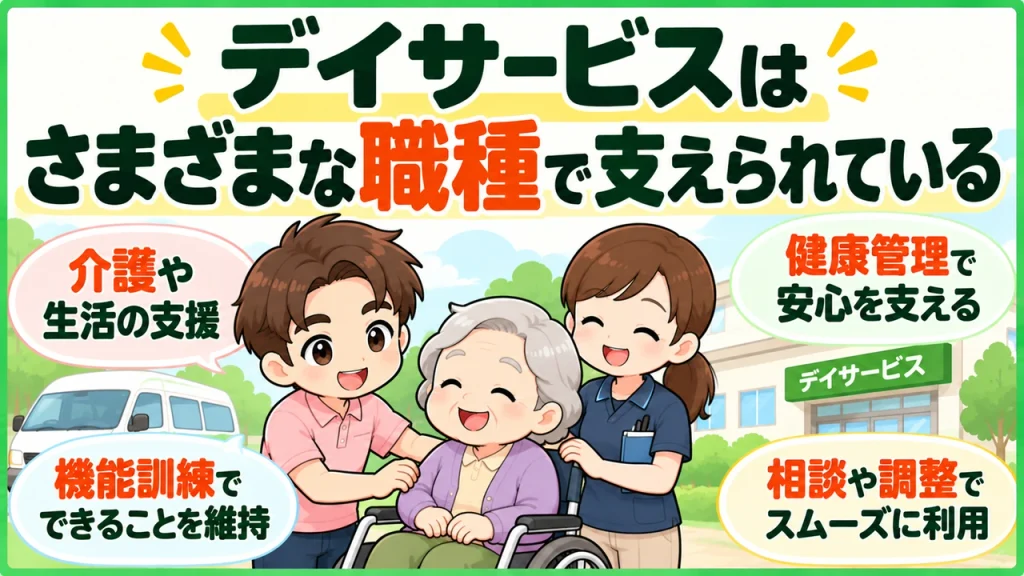 デイサービス介護職人_各職種で支えている