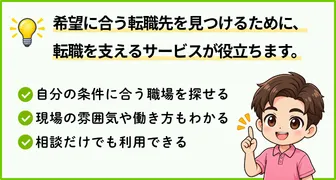 転職を支えるサービスが役立ちます